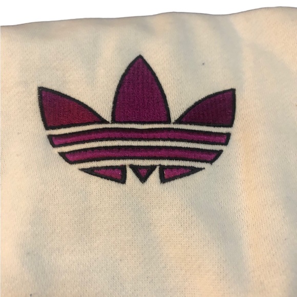ADIDAS TEAM COLOR BLOCK 90s VTG SWEATSHIRT HOODIE PULLOVER TOP L PURPLE BLUE - Picture 7 of 9